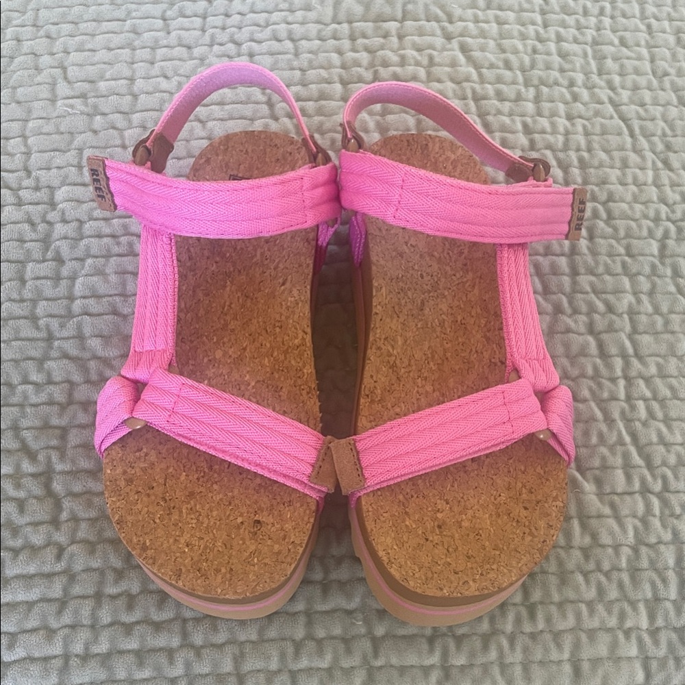 Reef Pink Sandals with Cork Sole